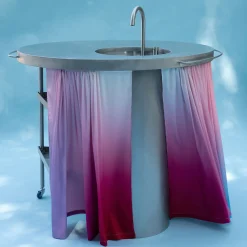 Ballerina Rosa Cucina in acciaio con lavello