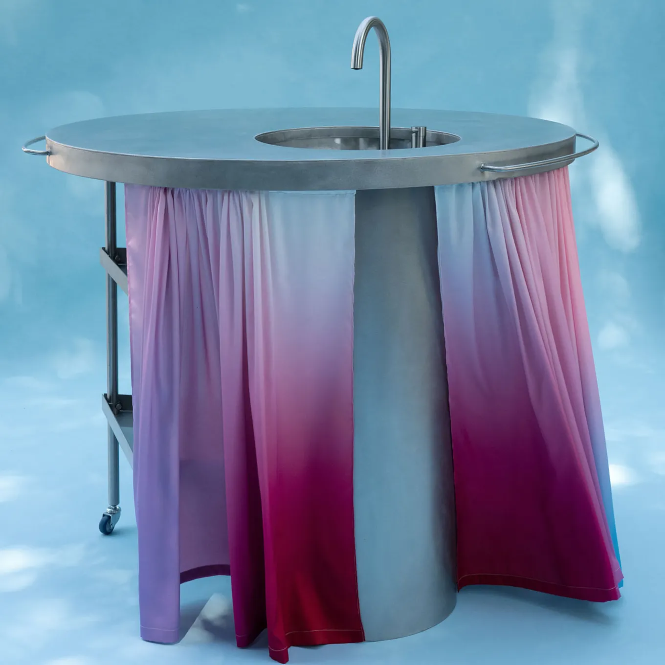 Ballerina Rosa Cucina in acciaio con lavello