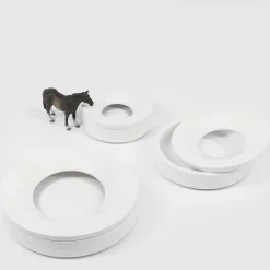 Barbados Grande posacenere bianco di Angelo Mangiarotti