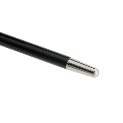 Bastone con testa di levriero d'argento