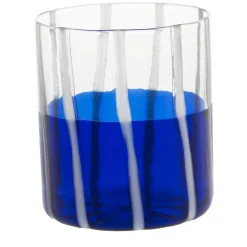 Bicchiere blu e trasparente Mezzo e Mezzo