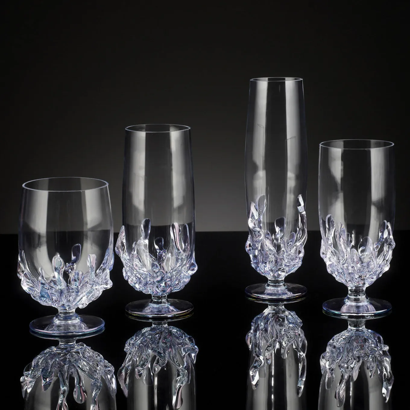 Bicchiere da acqua azzurro Flame Small