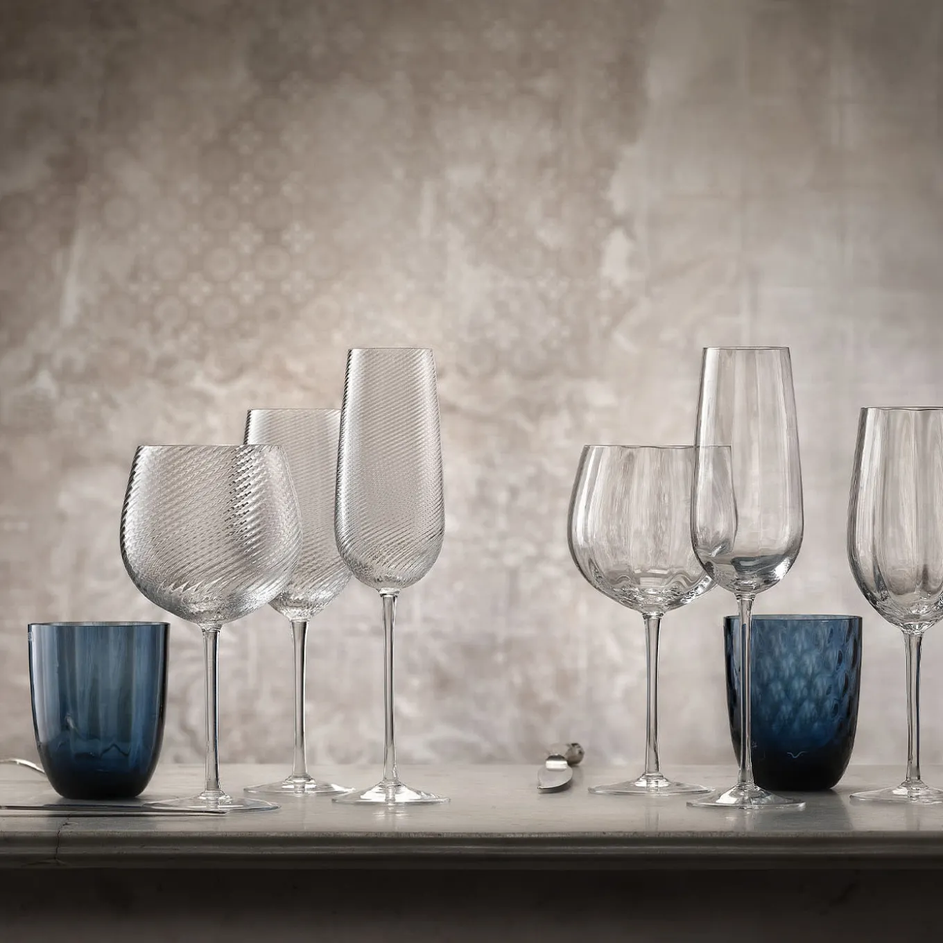 Bicchiere da vino rosso trasparente Tolomeo Ottico