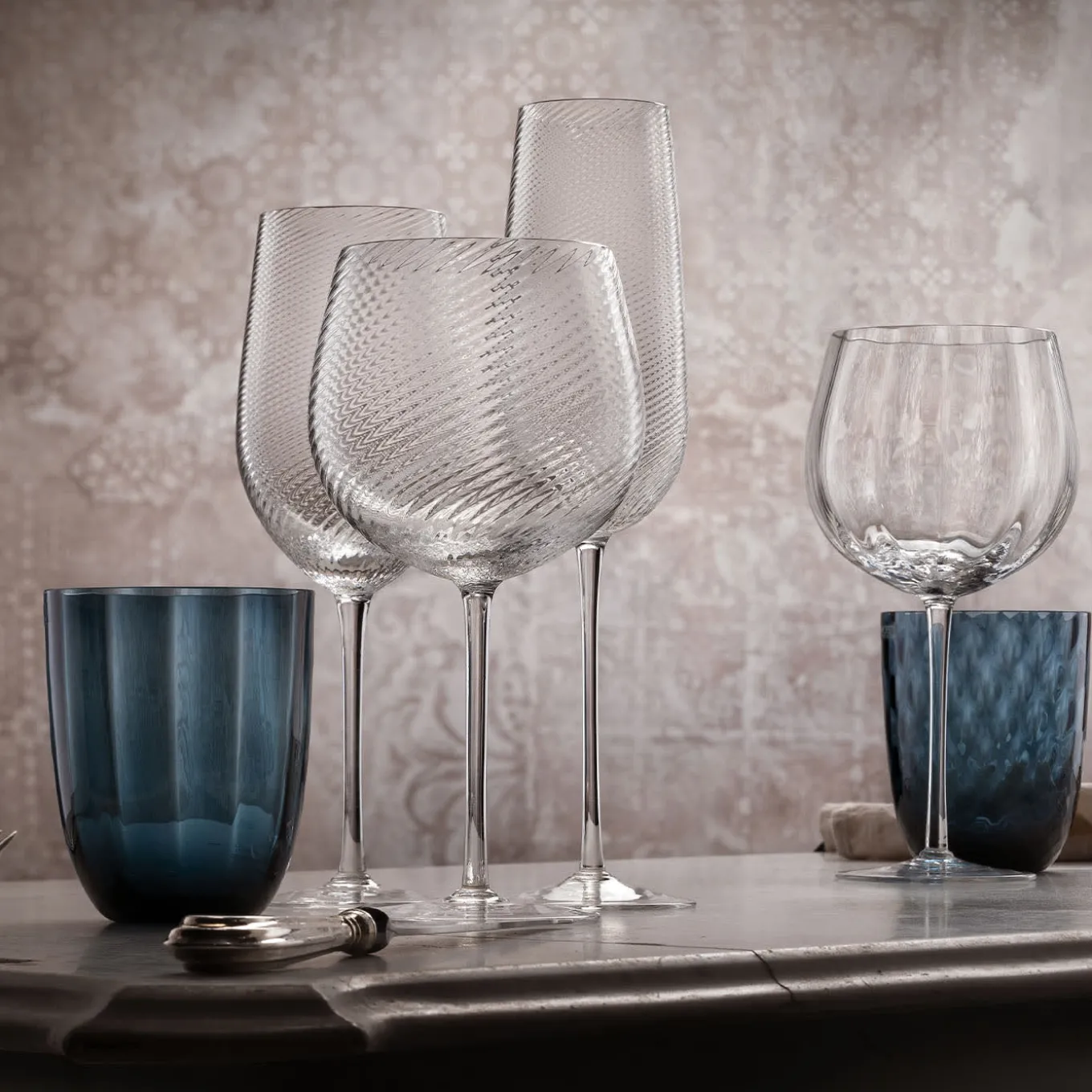 Bicchiere da vino rosso trasparente Tolomeo Ottico