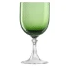 Bicchiere d’acqua in vetro Soraya Green Twisted