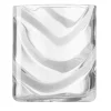 Bicchiere Tumbler in vetro Murano Cyrcus Esse Bianco e Trasparente