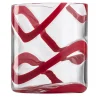 Bicchiere Tumbler in vetro Murano Cyrcus Esse Rosso e Trasparente