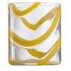 Bicchiere Tumbler in vetro Murano Cyrcus Esse Giallo e Trasparente
