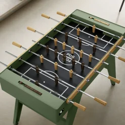 Biliardino Calciobalilla Boss in legno Iroko Verde