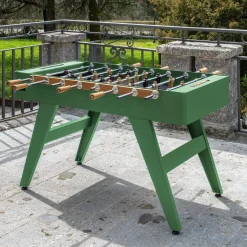 Biliardino Calciobalilla Boss in legno Iroko Verde