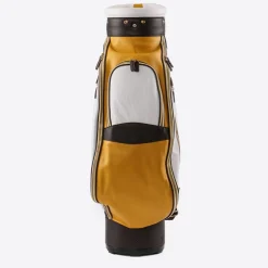 Borsa da golf bianca, gialla e marrone