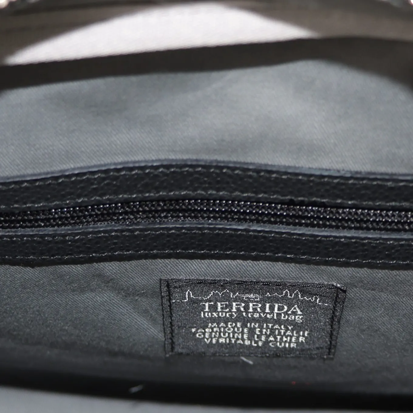 Borsa da viaggio nera con falso fondo