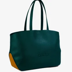 Borsa Shopper France Slam Verde e Arancione