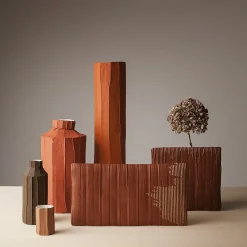 Bottiglia Decorativa Fide Corteccia C10/Terracotta Scura
