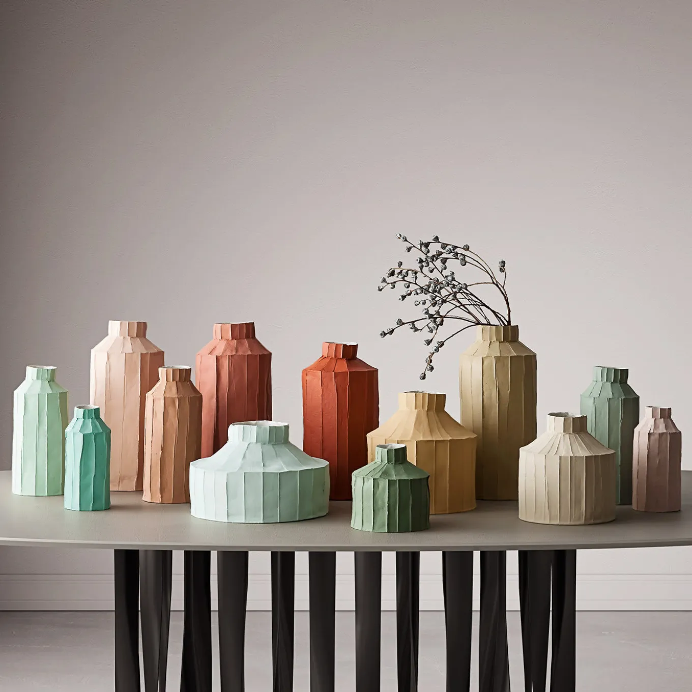 Bottiglia Decorativa FIDE Corteccia B1/Grigio verde