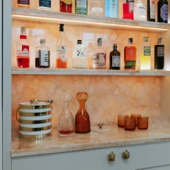 Bottiglia Decorativa Grecale in Cristallo Ambra