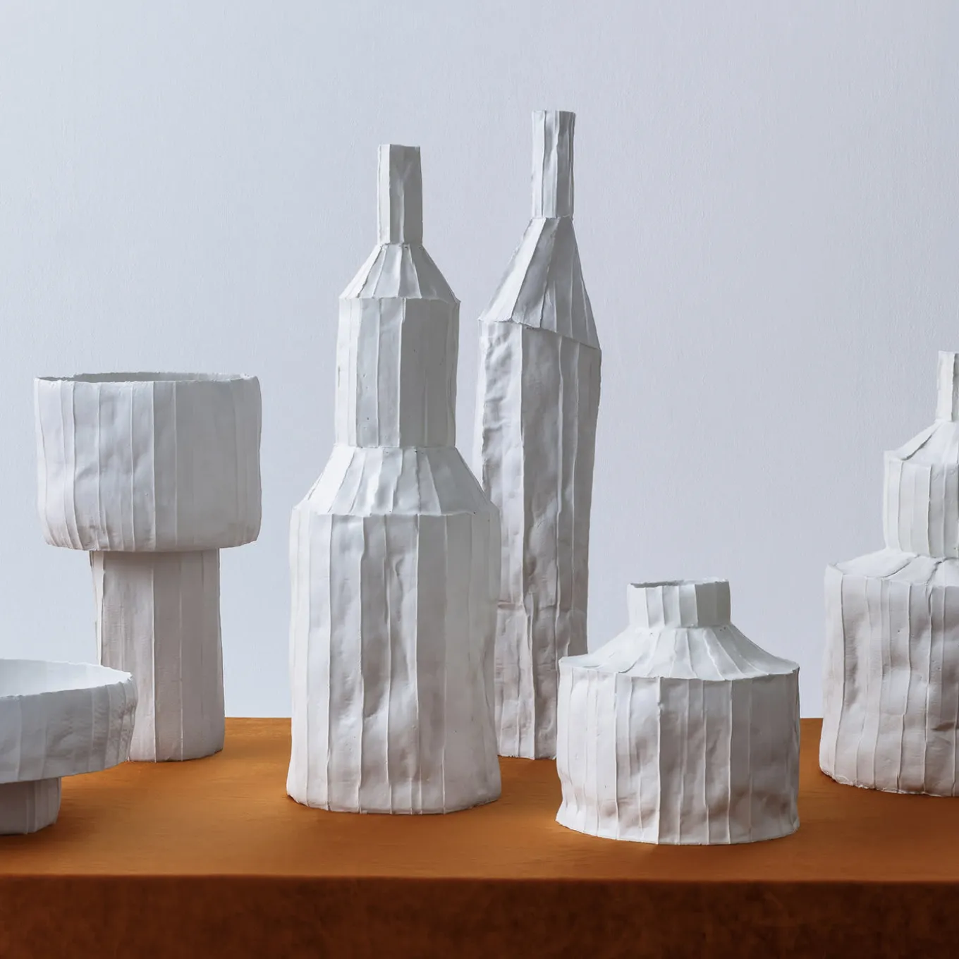 Bottiglia Fide Corteccia in Ceramica Bianca