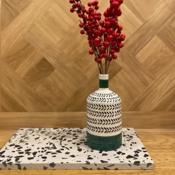 Bottiglia verde decorativa Virgo con coperchio