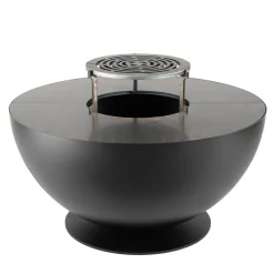 BQ157A Tulipano Barbecue Rotondo in Ferro Nero