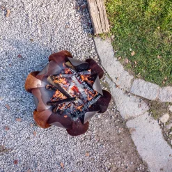 BR121 Braciere Ninfea in Acciaio Corten