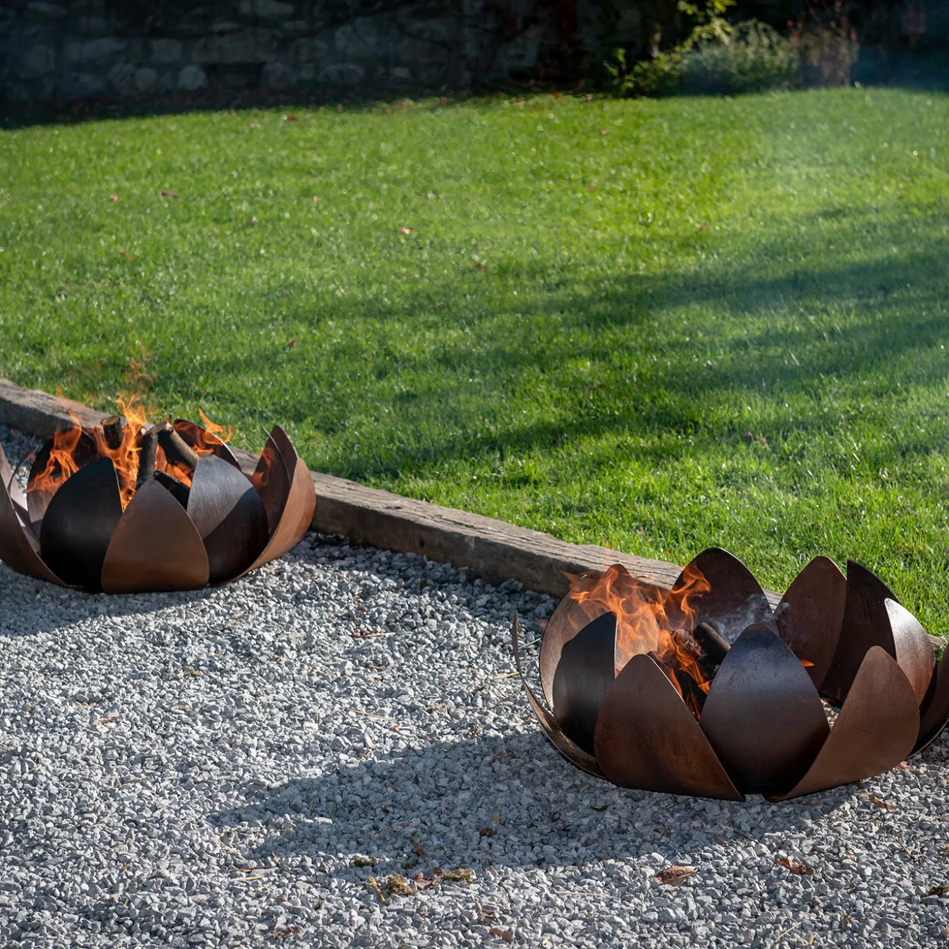 BR121 Braciere Ninfea in Acciaio Corten