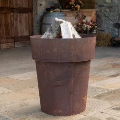 BR136 Braciere Vaso in Acciaio Corten