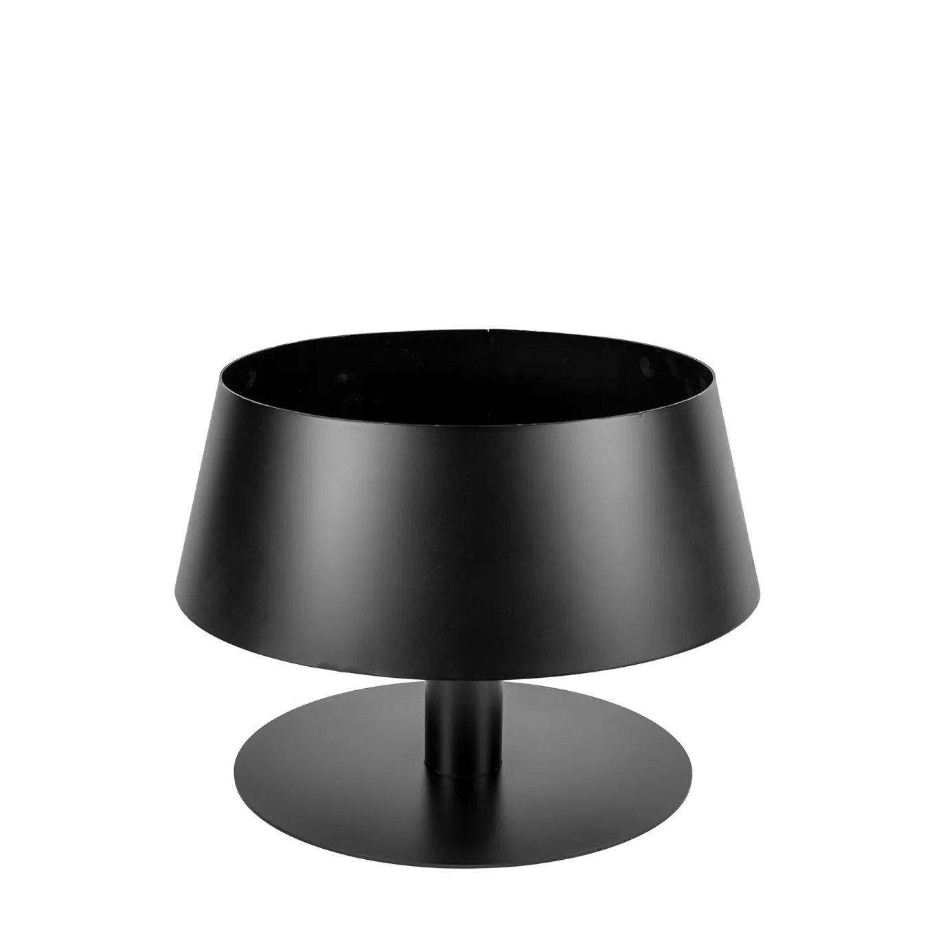 BR114N Braciere Lampada Bassa in Ferro Nero