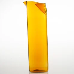 Brocca in vetro ambrato Bricco