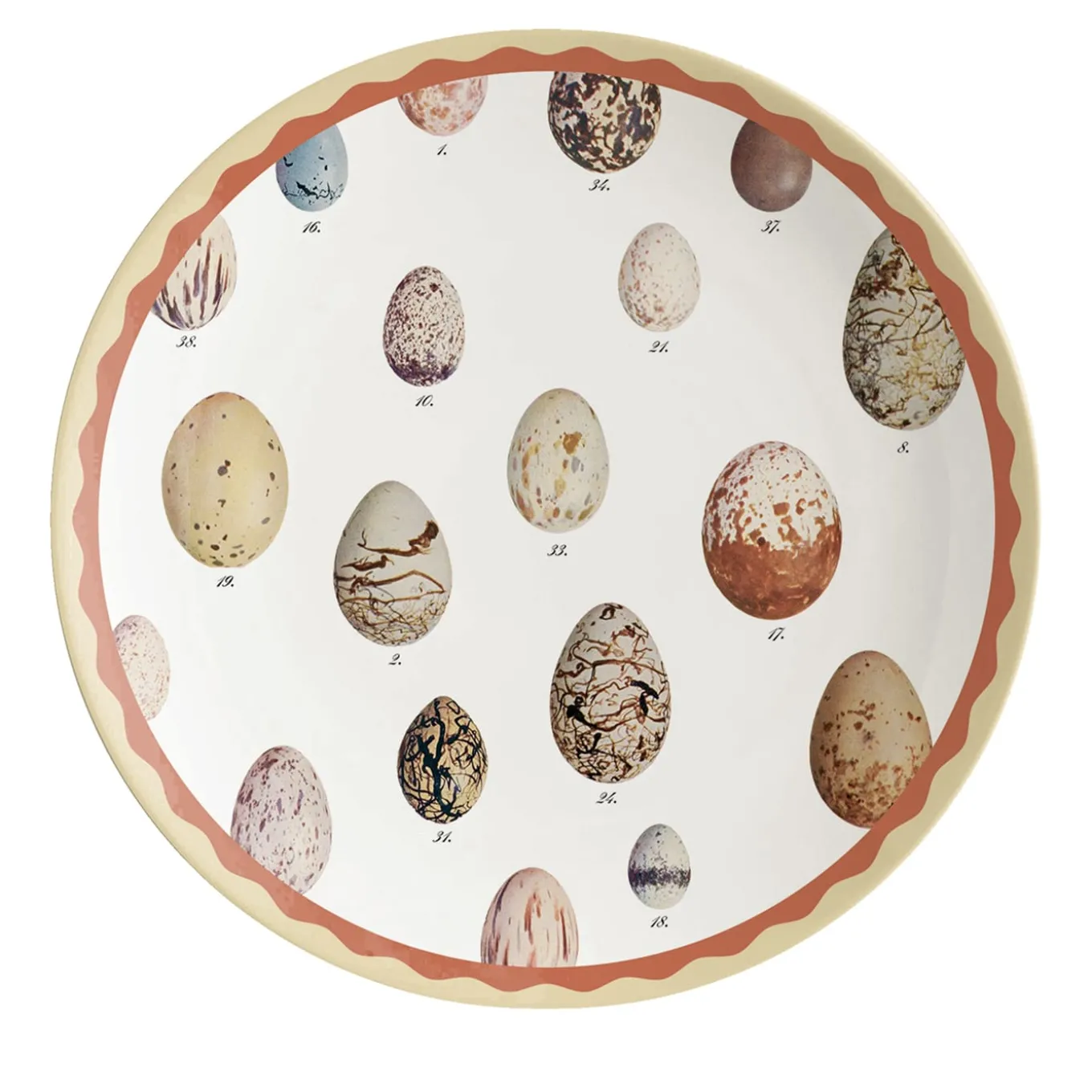 Cabinet De Curiosités Set di 2 piatti da dessert in porcellana con uova