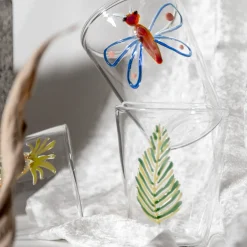 Cabinet De Curiosités Set di 6 bicchieri da acqua con elementi naturali