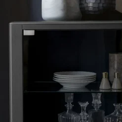 Cabinet Domino a 2 ante in noce antracite