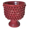 Cachepot rosso strutturato