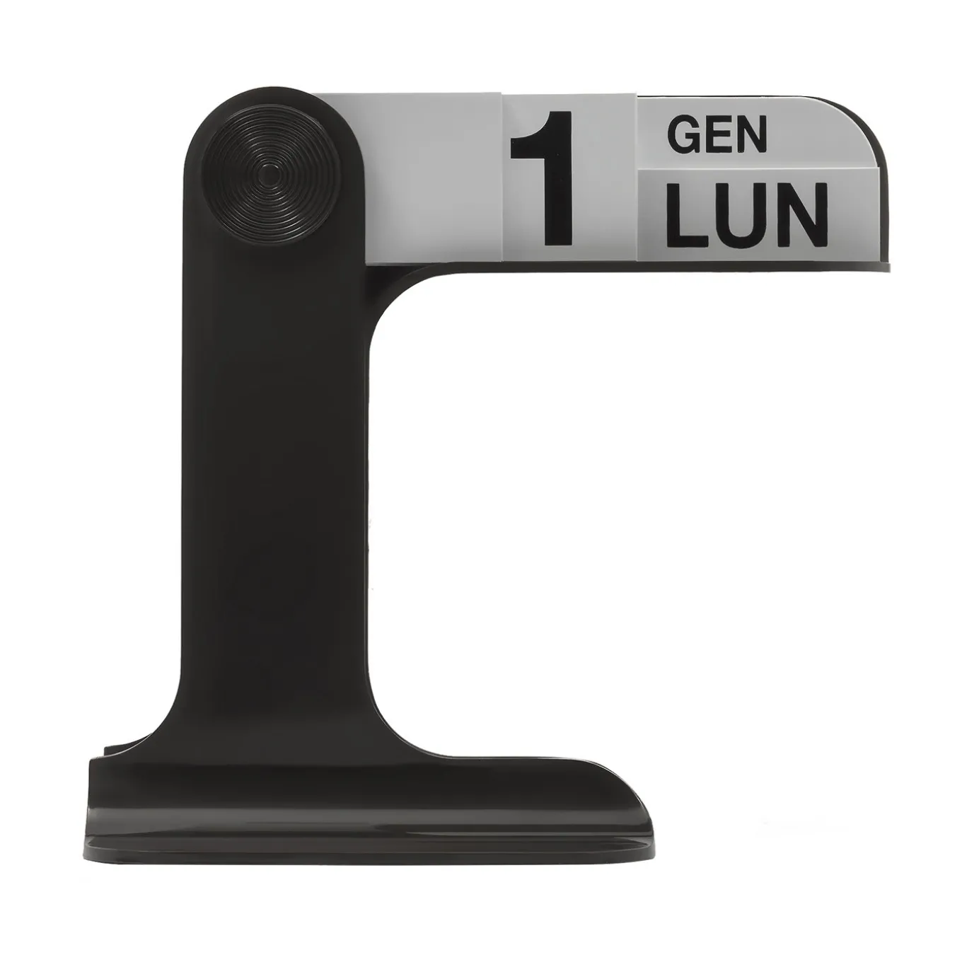 Calendario nero Timor di Enzo Mari