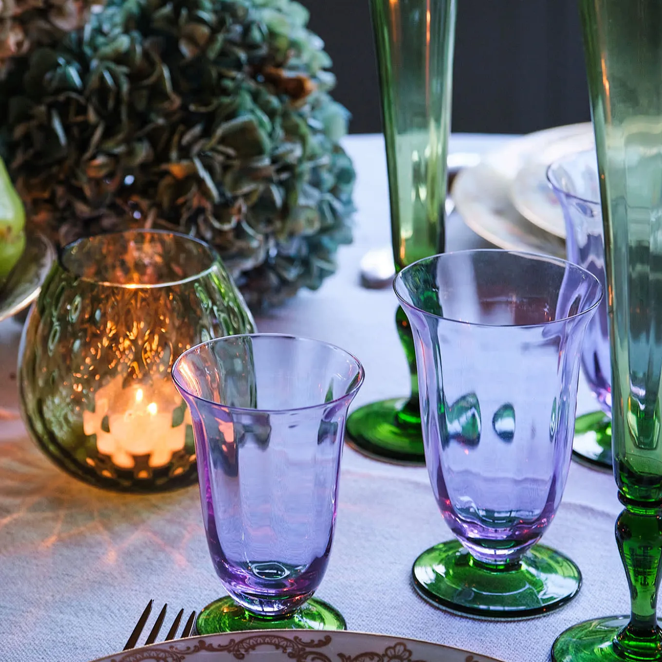 Calice da vino Pesco Verde Purple Twisted