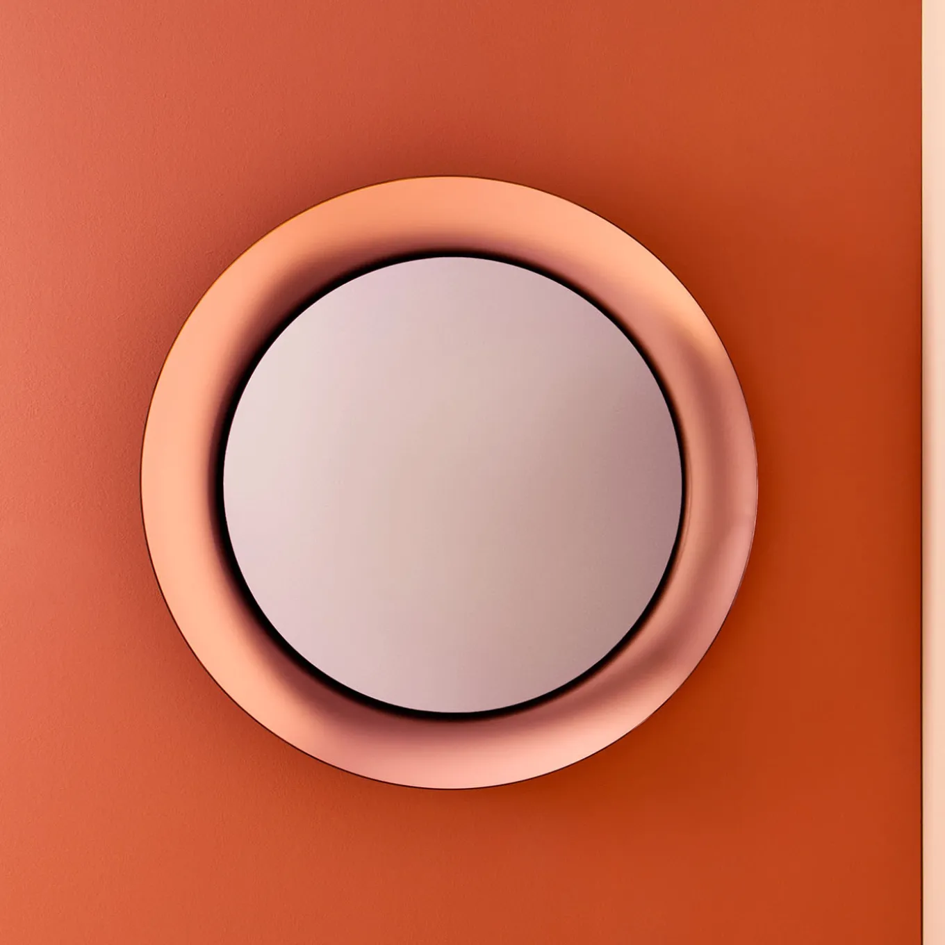 Calliope Specchio da parete rame smerigliato