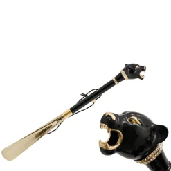 Calzascarpe in Legno Smaltato Pantera Nera