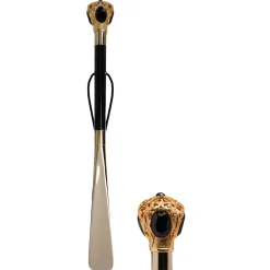 Calzascarpe in Metallo Dorato Dome Crown con Strass