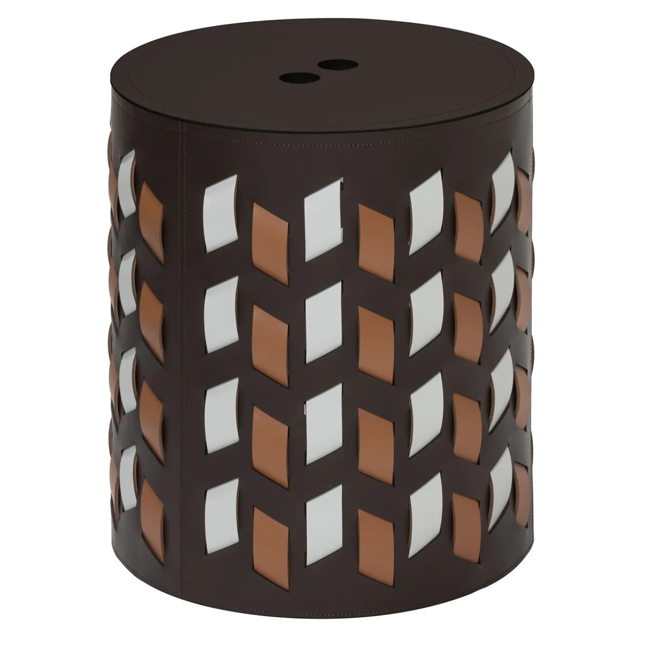 Cancun N. 12 Moka Cestello rotondo con coperchio