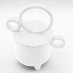 Candela Cup Aria in ceramica bianca