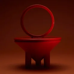 Candela in ceramica Drop Cachi