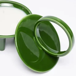 Candela in Ceramica Verde Erba Drop