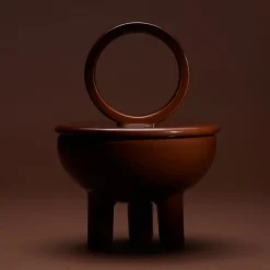 Candela in ceramica Wok Terra