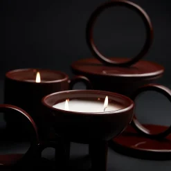 Candela in ceramica Wok Terra