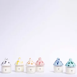 Candela profumata Foglie di Fico con coperchio in ceramica #1