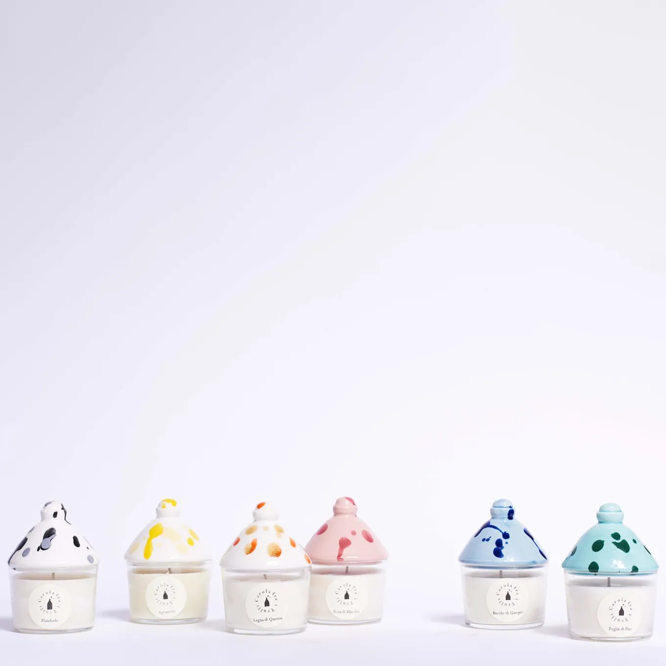 Candela profumata Mandorlo con coperchio in ceramica