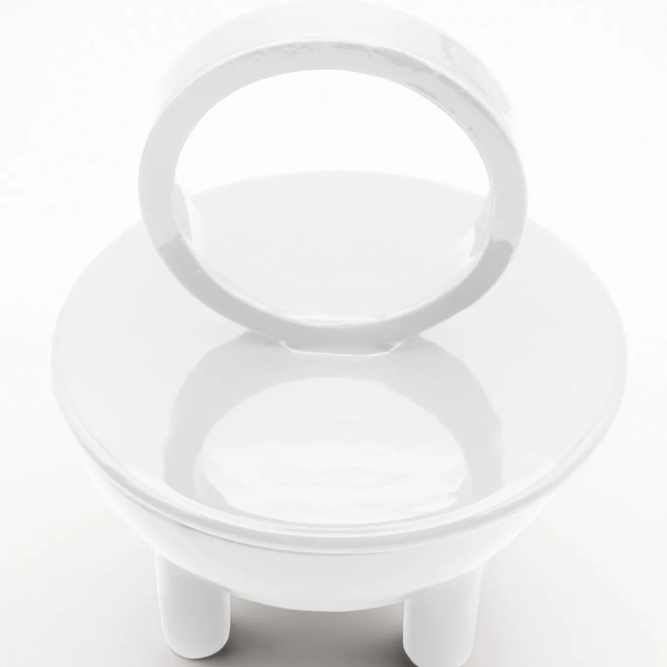 Candela Wok Aria in ceramica bianca