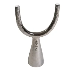 Candelabro in ceramica platino