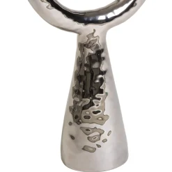 Candelabro in ceramica platino