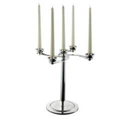 Candelabro Soffio a 5 candele in argento
