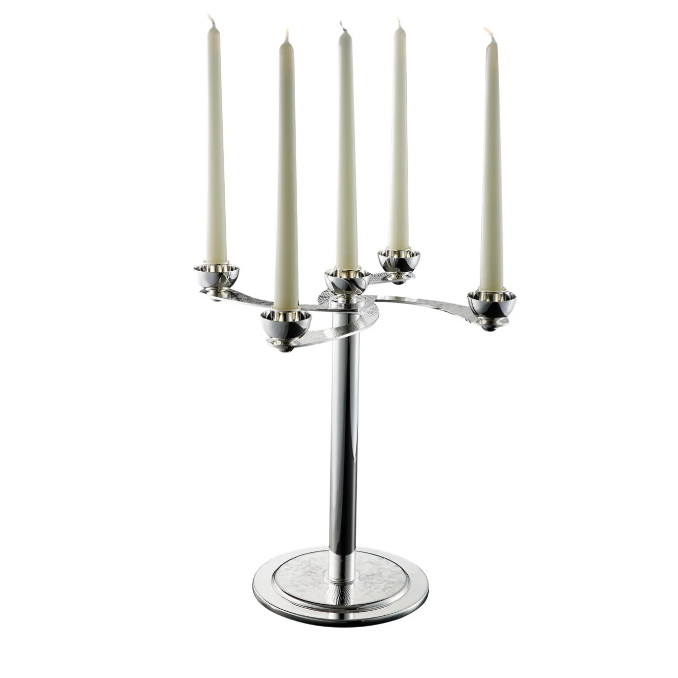 Candelabro Soffio a 5 candele in argento